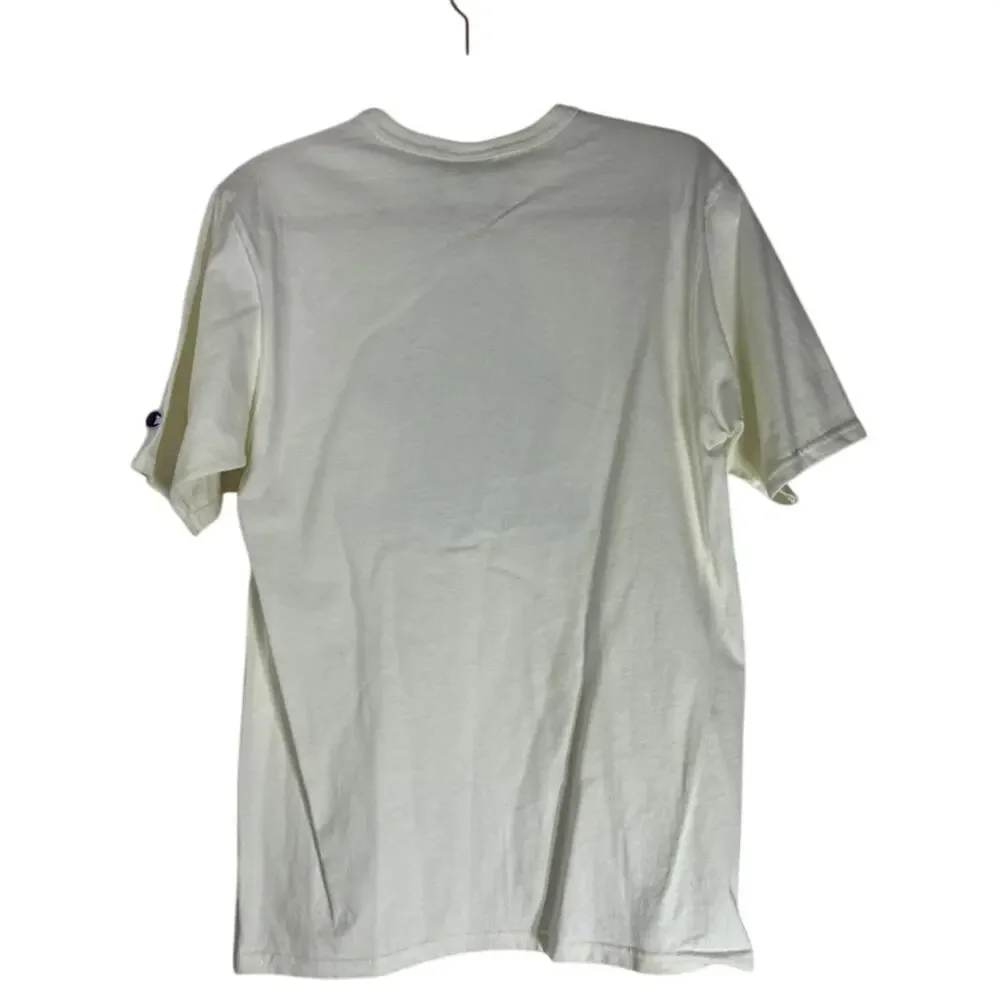 NWT Champion Ivory Embroidered Tiger Casual Activewear Graphic Basic T-Shirt Top - Picture 3 of 6